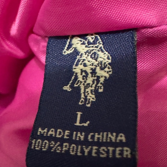 470 U.S. Polo Assn.| EUC Women’s Blue Pink Logo Thick Puffer Vest (Size L) - Picture 10 of 12